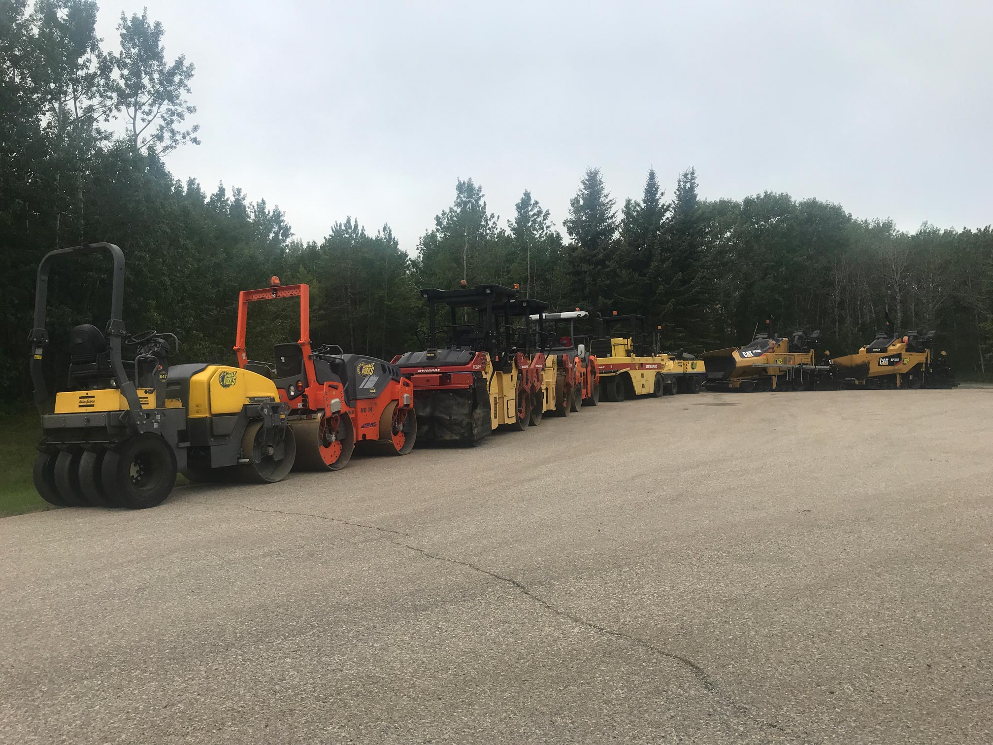 Paving equipment in Bearspaw, Alberta
